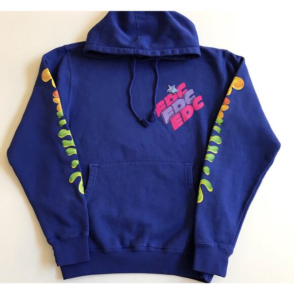 EDC Electric Daisy Carnival Insomniac Happy Characters Hoodie Size Small EUC - Picture 9 of 11